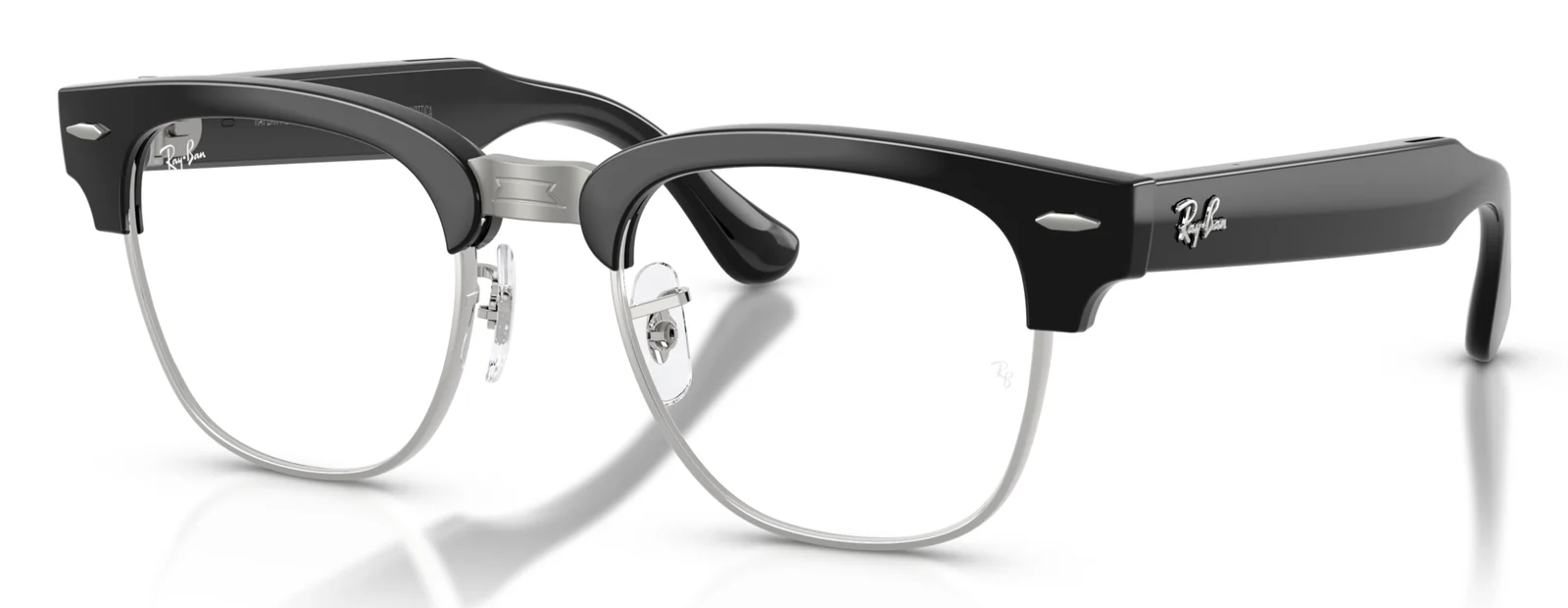 RAY-BAN META CLUBMASTER RW7004V สีดำ (2000) มุมเฉียง