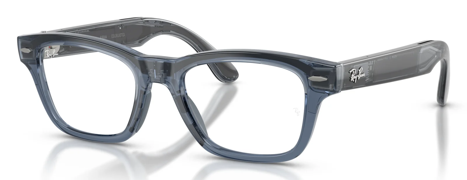 RAY-BAN META BURBANK RW7005V สีน้ำเงินโปร่งใส (8547) มุมเฉียง